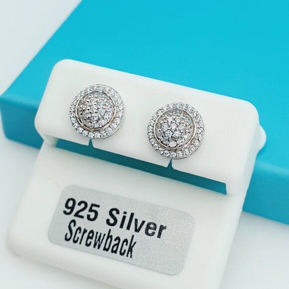 "925 Sterling Silver CZ Beautiful Earrings for Women, 1USPAR4202 - Picture 4 of 11